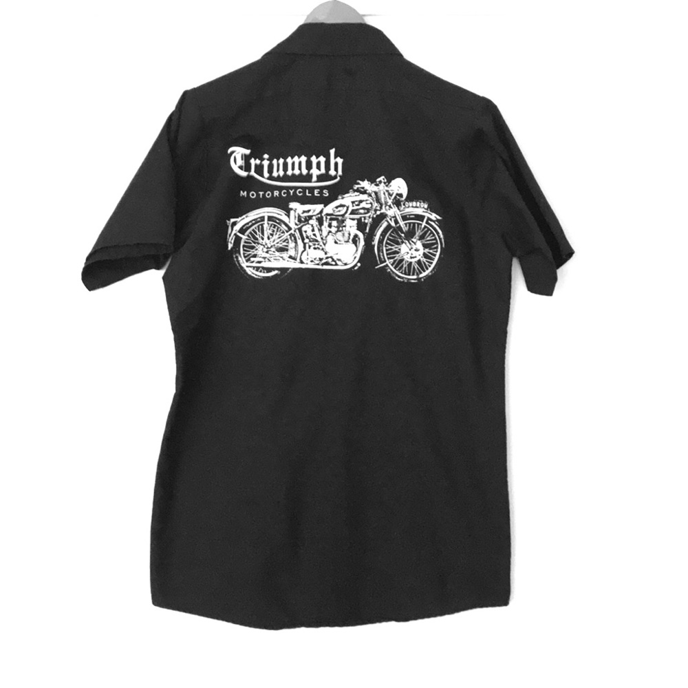 Hot Triumph Motorcycles short sleeve button down